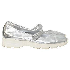 Chanel Mary Jane Sneakers in Silver Leather